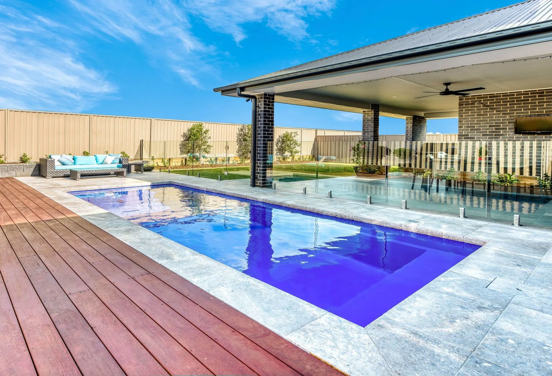 Coast Life installed blue swimming pool