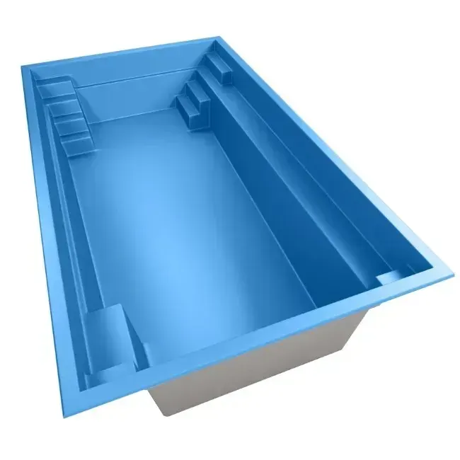 Masterbuilt De Luxe fibreglass pool shell showing its shape