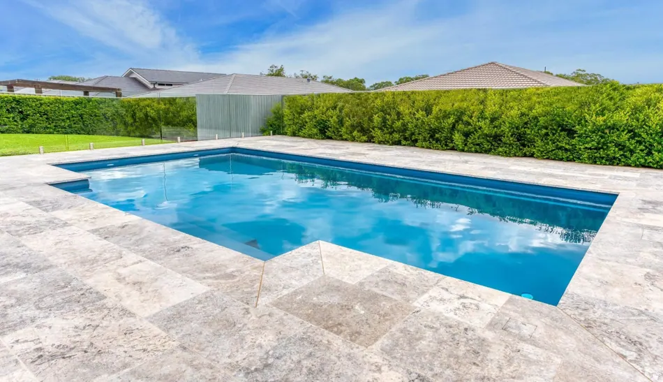 Heritage pool design in an outdoor space