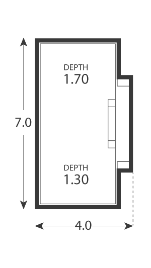 Heritage pool plan, 7.0 by 4.0 metres