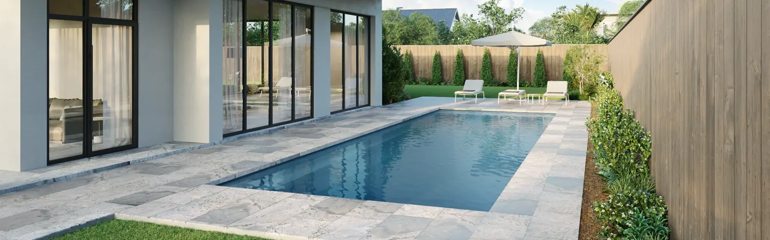 Lap Pool De Luxe design in a backyard