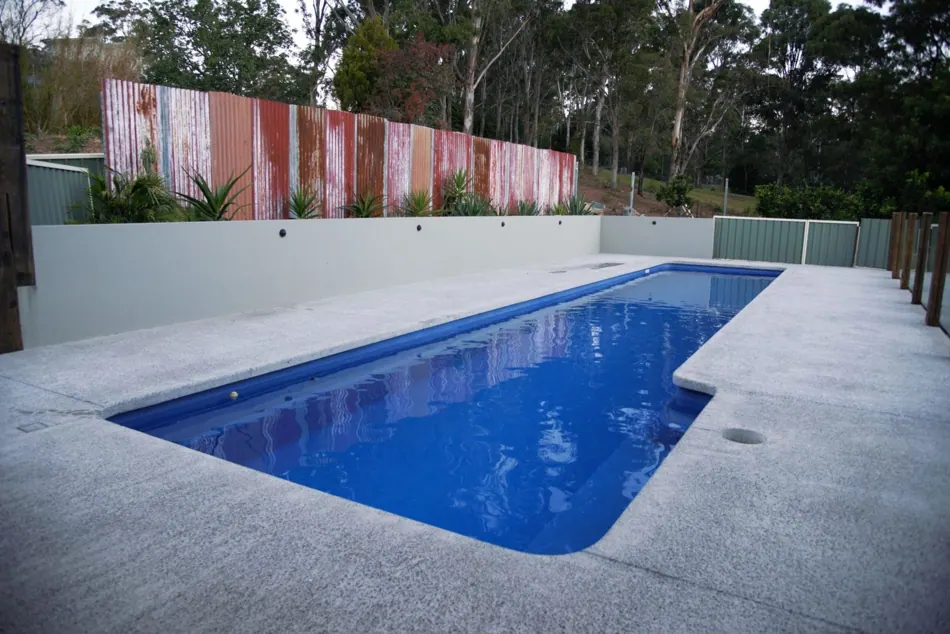 Lap Pool design in an outdoor space