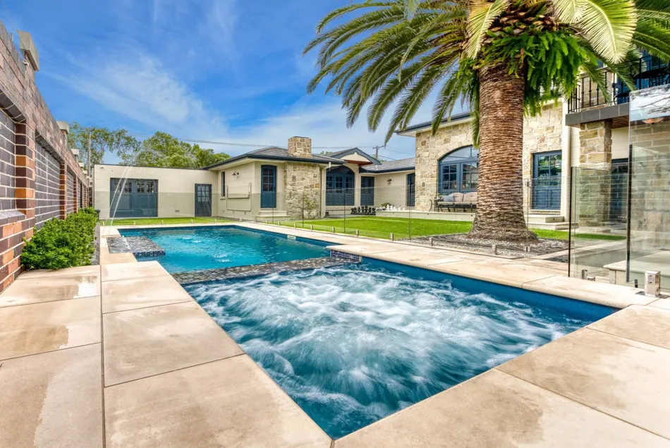 Serenity pool design in an outdoor space