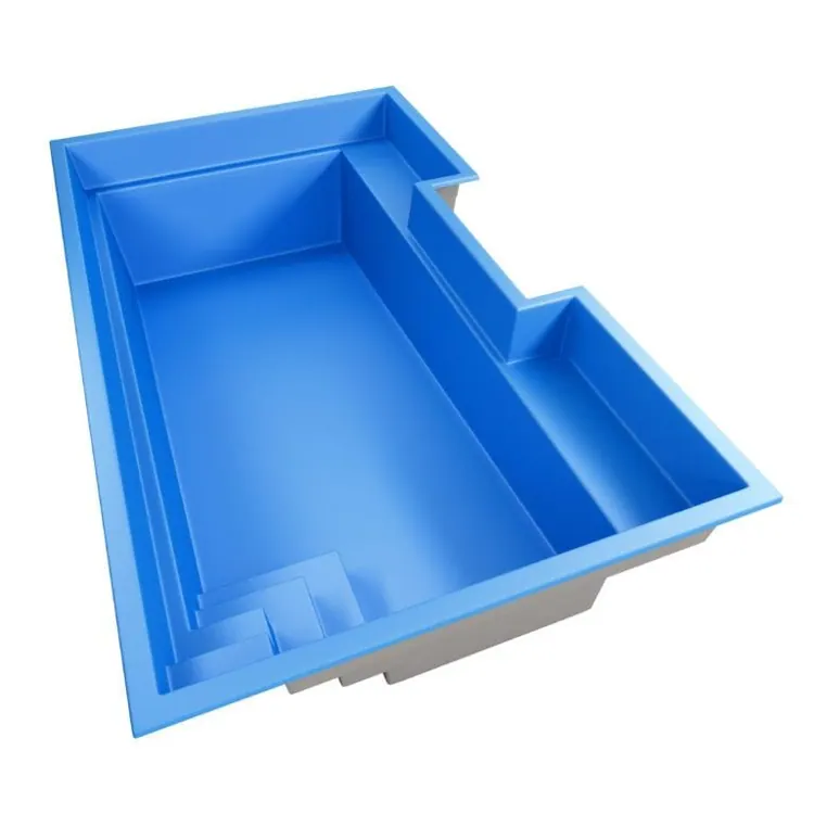 Masterbuilt Serenity fibreglass pool shell showing its shape