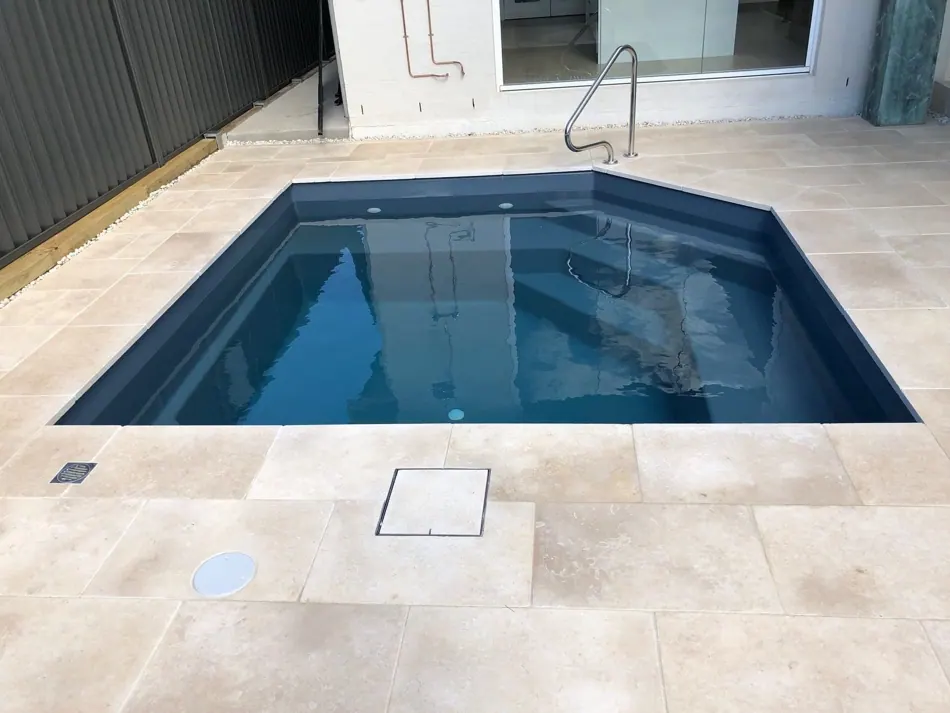 Versace pool design in an outdoor space