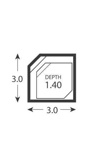 Versace pool plan, 3.0 by 3.0 metres